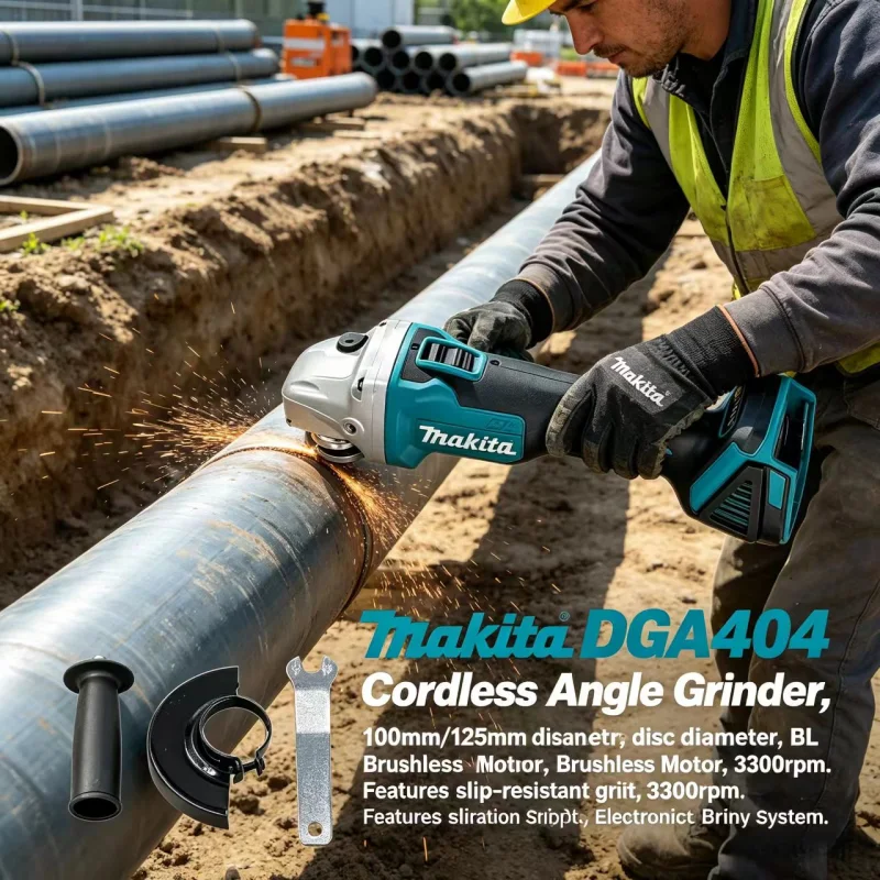 Makita DGA404 18V Brushless Angle Grinder Kit, 125mm Cordless Grinder with 6.0Ah Lithium-ion Battery for Cutting and Polishing
Makita DGA404 18V Brushless Angle Grinder Kit, 125mm Cordless Grinder with 6.0Ah Lithium-ion Battery for Cutting and Polishing