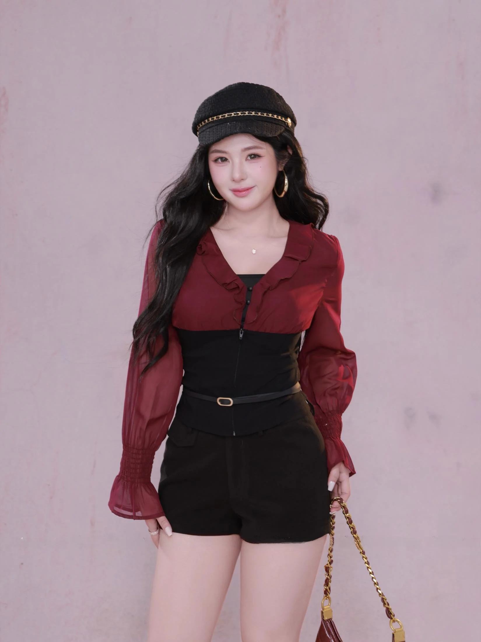 Женский топ с V-образным вырезом, рюшами, цветными блоками, утягивающей талией и рукавами-фонариками, в стиле Cute Face Hero k Night Rose Pure Desire Spicy Girl
Женский топ с V-образным вырезом, рюшами, цветными блоками, утягивающей талией и рукавами-фонариками, в стиле Cute Face Hero k Night Rose Pure Desire Spicy Girl