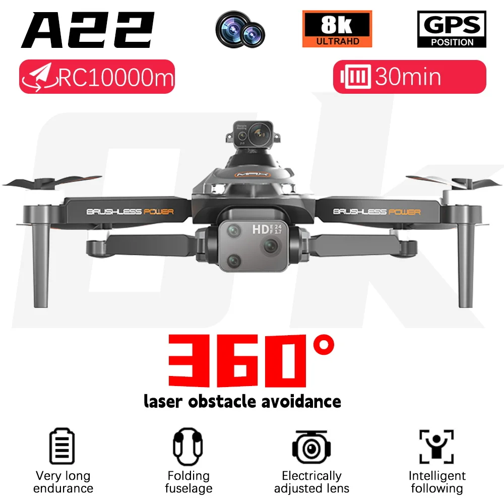 Long Life 8K Drone HD Dual Camera Laser Obstacle Avoidance GPS+ Optical Flow Positioning HD Image Transmission Mini Drone Toy
Long Life 8K Drone HD Dual Camera Laser Obstacle Avoidance GPS+ Optical Flow Positioning HD Image Transmission Mini Drone Toy