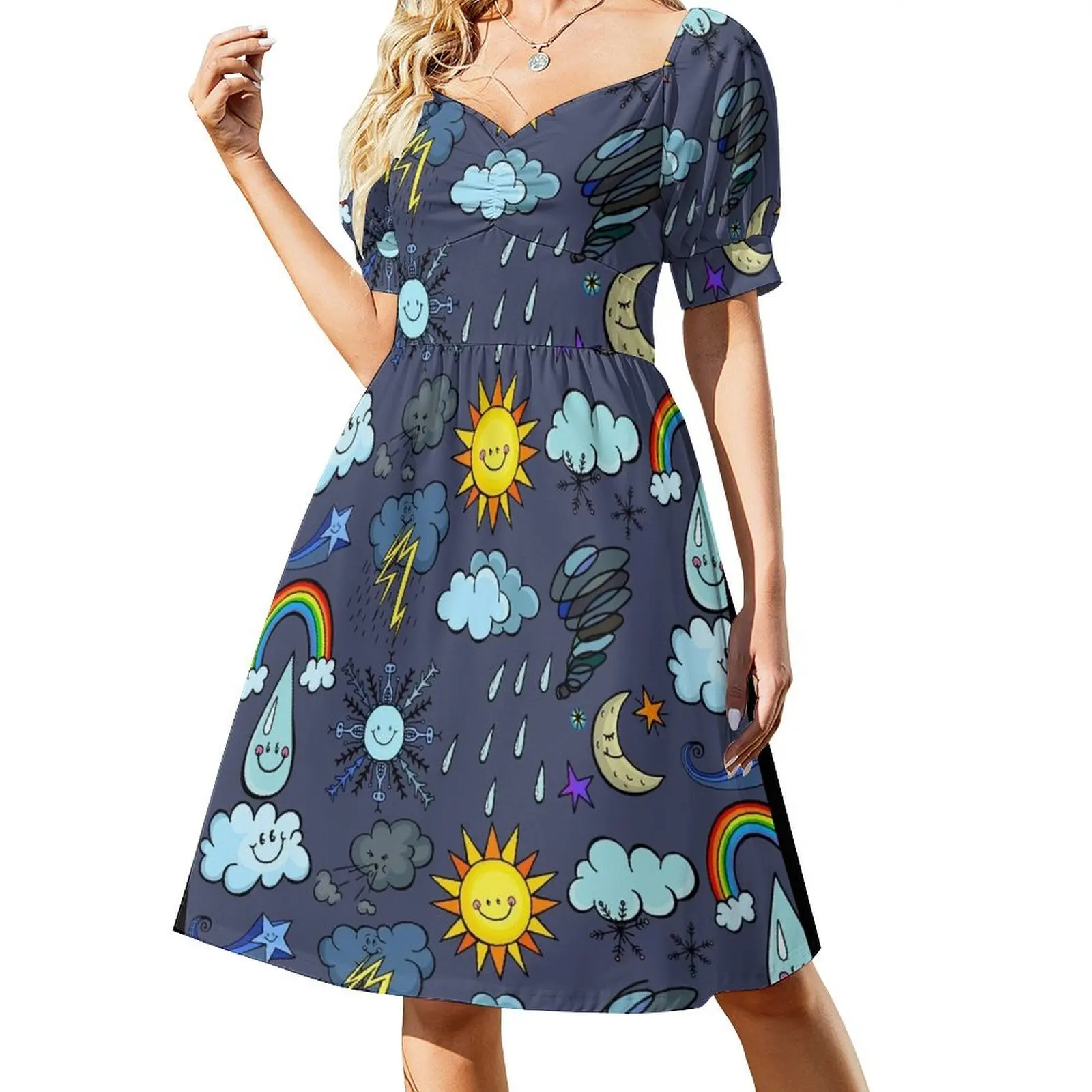 Weather Doodles Short Sleeved Dress birthday dress Women's dresses fairy dress ladies dresses for women 2025
Weather Doodles Short Sleeved Dress birthday dress Women's dresses fairy dress ladies dresses for women 2025