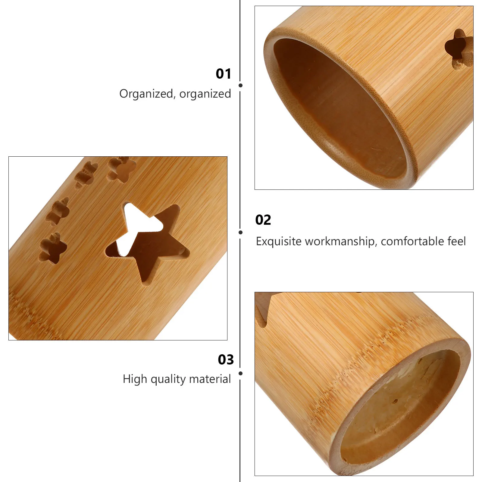 Bamboo Tableware Holder Premium Kitchen Organizer Multipurpose Large Utensil Holder Knife Fork Spoon Container 
Bamboo Tableware Holder Premium Kitchen Organizer Multipurpose Large Utensil Holder Knife Fork Spoon Container