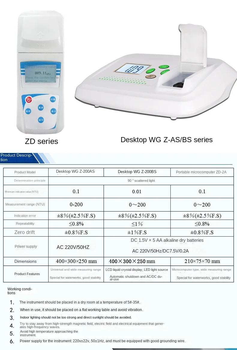 For Intelligent Microcomputer Water Plant Swimming Pool Sewage Turbidity Meter Handheld Beer Turbidity Meter Turbidity
For Intelligent Microcomputer Water Plant Swimming Pool Sewage Turbidity Meter Handheld Beer Turbidity Meter Turbidity