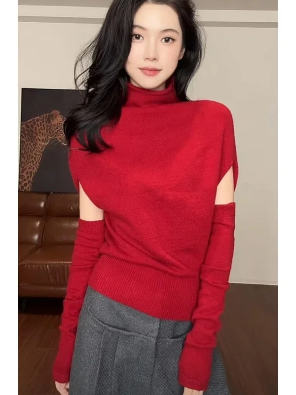 Красный женский вязаный свитер с длинными рукавами и высоким воротом, приталенный, для повседневной носки, весенний сезон
Красный женский вязаный свитер с длинными рукавами и высоким воротом, приталенный, для повседневной носки, весенний сезон