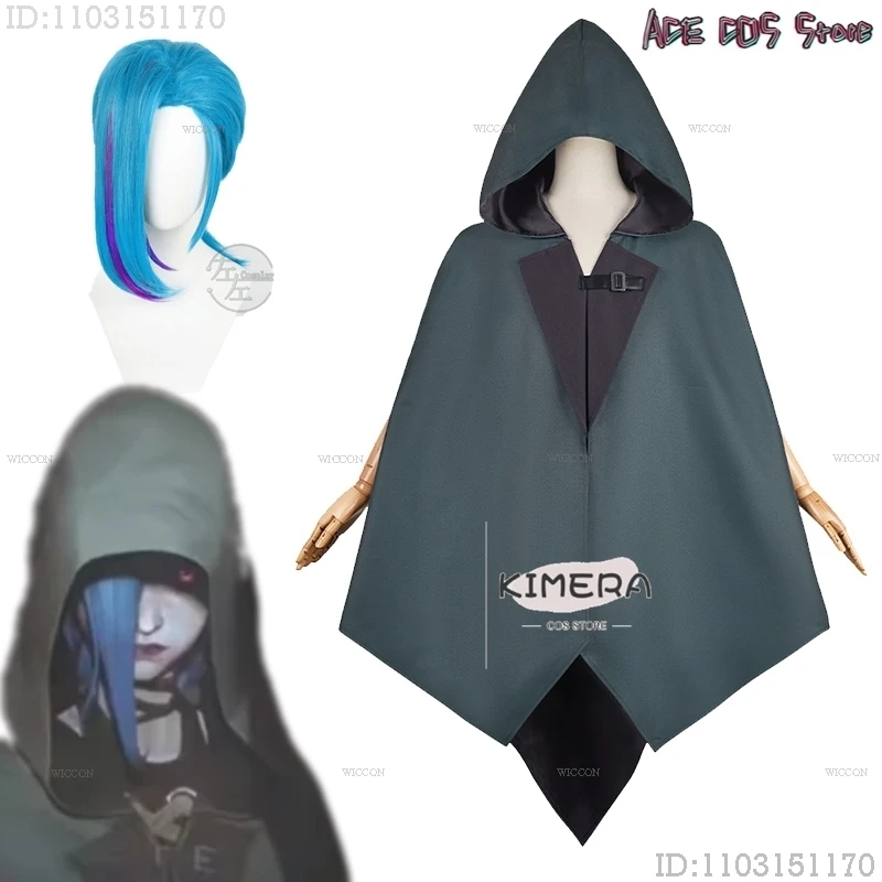 LOL Arcane S2 Jinx Powder Cosplay Hooded Cape Costumes Wig Hat Cloak Women Jinx League Of Legends Anime Game Halloween Party
LOL Arcane S2 Jinx Powder Cosplay Hooded Cape Costumes Wig Hat Cloak Women Jinx League Of Legends Anime Game Halloween Party