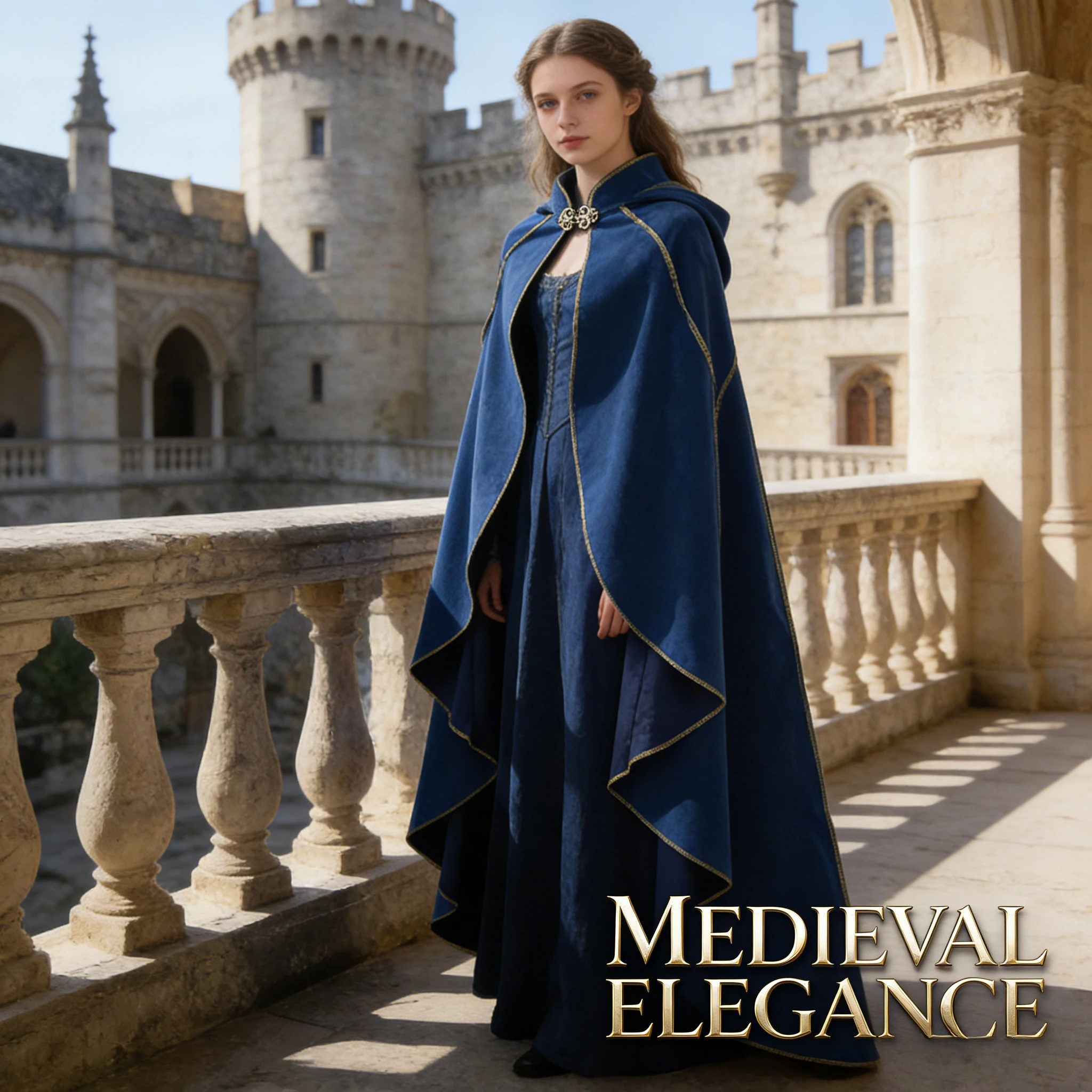 New Medieval Suede Cloak with Gold Trim Halloween Costume for Stage Performance
New Medieval Suede Cloak with Gold Trim Halloween Costume for Stage Performance