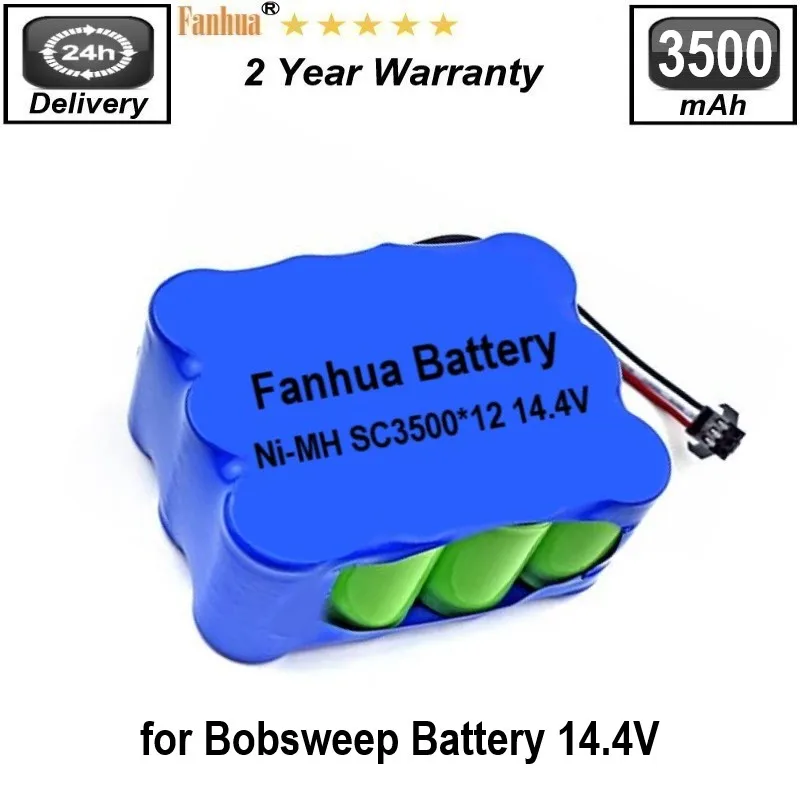 14.4V Ni-MH 3000mAh Replacement Battery for Bobsweep 017144-TN, bObi Classic, BObi Pet Robotic Vacuum Cleane, BQBS1000, BQBS1003
14.4V Ni-MH 3000mAh Replacement Battery for Bobsweep 017144-TN, bObi Classic, BObi Pet Robotic Vacuum Cleane, BQBS1000, BQBS1003