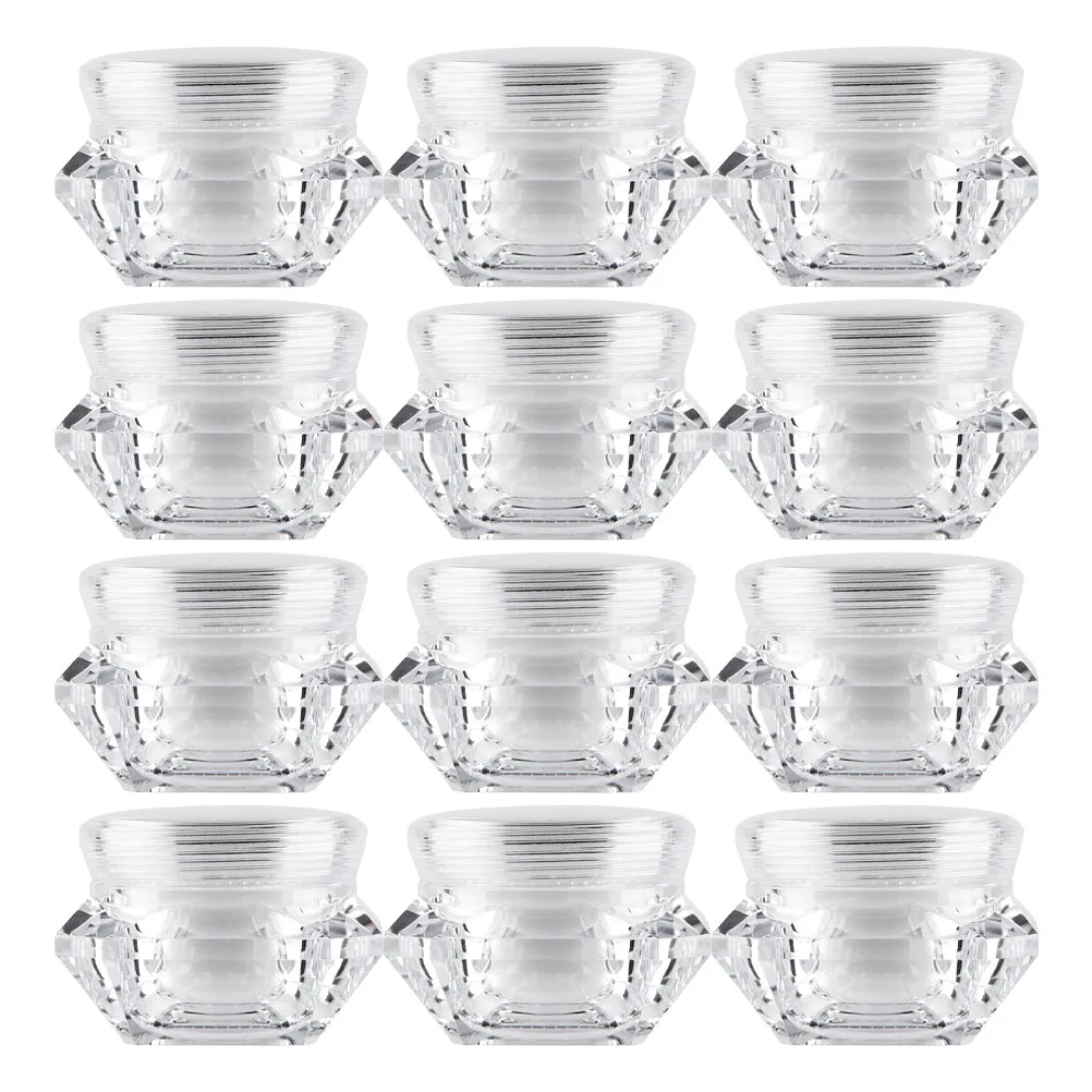 12pcs Diamond Portable Travel Size Containers for Jar Lotion Cream Jar Storage Practical Storage Container Gifts
12pcs Diamond Portable Travel Size Containers for Jar Lotion Cream Jar Storage Practical Storage Container Gifts