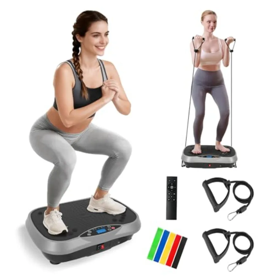 Vibration Plate Exercise Machine for home gym use ABS plastic body in black 3 workout modes and 120-level intensity for lymphat
Vibration Plate Exercise Machine for home gym use ABS plastic body in black 3 workout modes and 120-level intensity for lymphat
