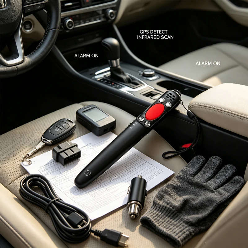 Hidden Camera Detector Anti-Spy Car GPS Tracker Listening Device infrared scanning detector, sound and light alarm
Hidden Camera Detector Anti-Spy Car GPS Tracker Listening Device infrared scanning detector, sound and light alarm