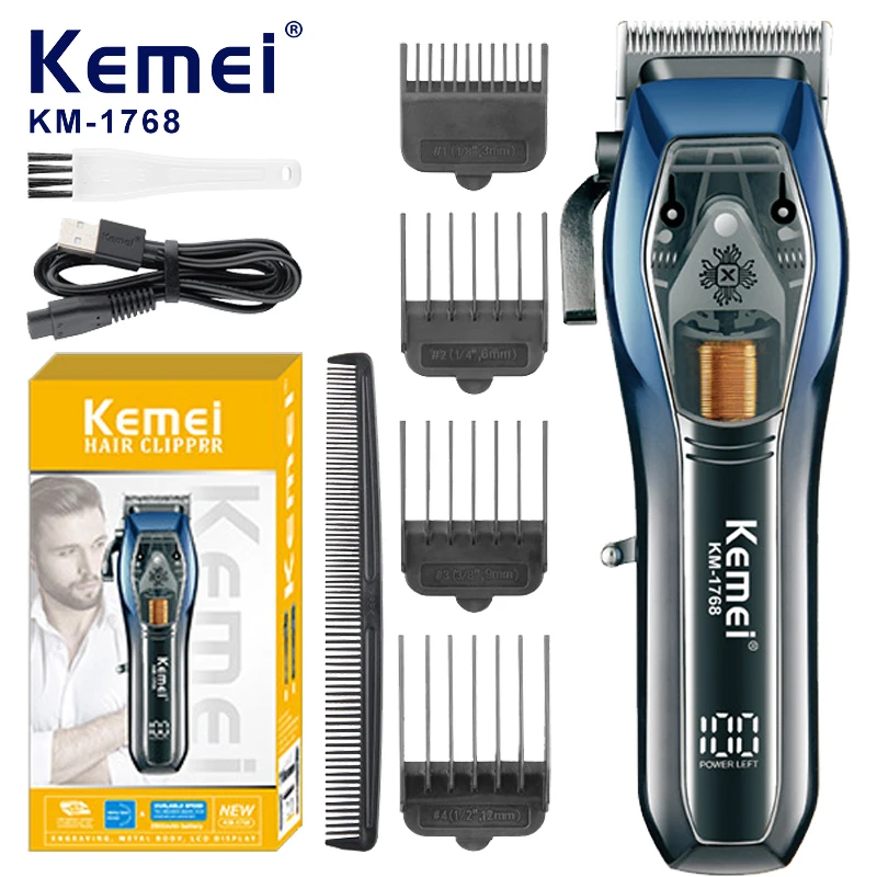 Kemei Hair Clippers for Men Professional Barber Clippers for Hair Cutting & Grooming Rechargeable Hair Trimmer Kit for Household
Kemei Hair Clippers for Men Professional Barber Clippers for Hair Cutting & Grooming Rechargeable Hair Trimmer Kit for Household