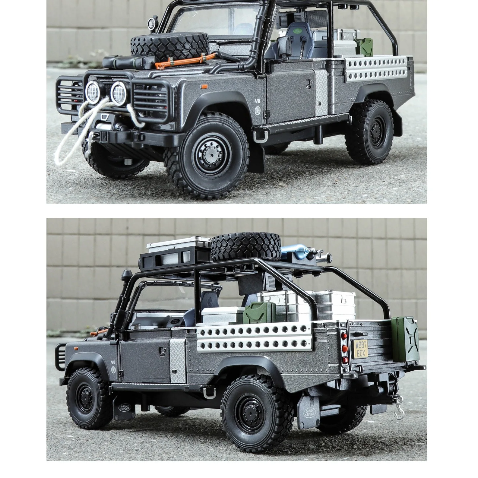 1:24 Land Rover Defender Off Road Edition Модель автомобиля из сплава Модифицированный внедорожник Звук и свет Мощность возврата Модель автомобиля
1:24 Land Rover Defender Off Road Edition Модель автомобиля из сплава Модифицированный внедорожник Звук и свет Мощность возврата Модель автомобиля