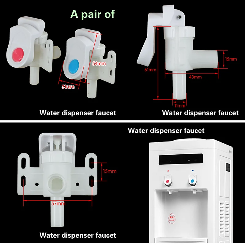 1 pair Universal Accessories for Water Dispenser Faucet: Keyboard-Press Type Faucet with Round Dot and Semi-Circular Hot Water
1 pair Universal Accessories for Water Dispenser Faucet: Keyboard-Press Type Faucet with Round Dot and Semi-Circular Hot Water