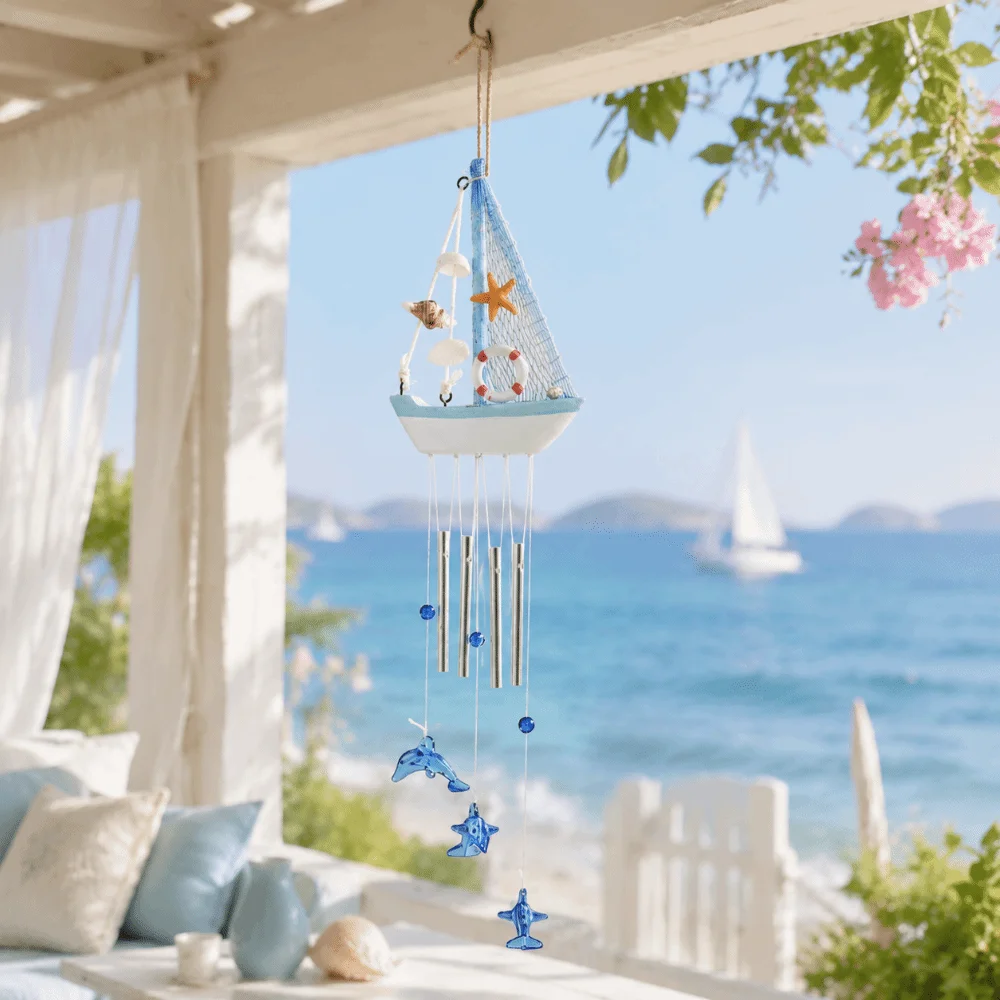 Dolphin Pendant Nautical Sailboat Wind Chime Shell Star Tassel Hanging Ornaments Mediterranean Style Decoration
Dolphin Pendant Nautical Sailboat Wind Chime Shell Star Tassel Hanging Ornaments Mediterranean Style Decoration