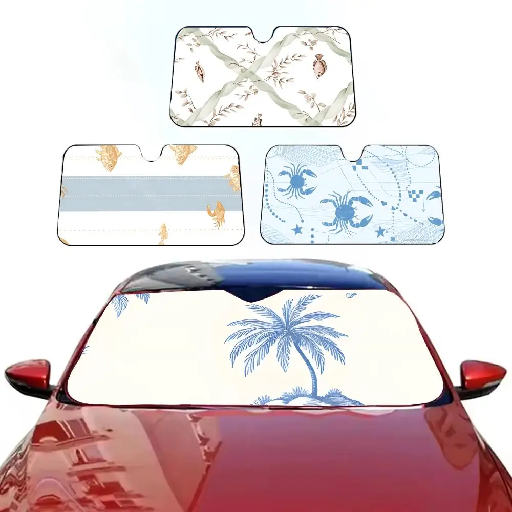 Classic Print S-Summer Ocean Print Sun Visor Car Front Windshield Shade UV Block Heat Shield Foldable Universal Fit Cover
Classic Print S-Summer Ocean Print Sun Visor Car Front Windshield Shade UV Block Heat Shield Foldable Universal Fit Cover