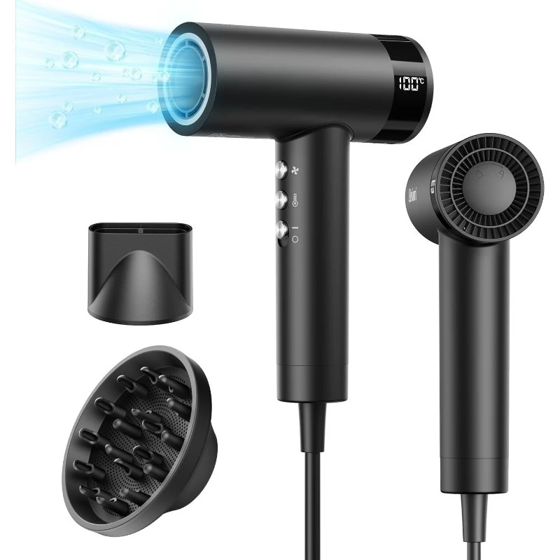 110,000 RPM High-Speed Fast Drying Blow Dryer, 200 Million Ionic Lightweight Hairdryer with Diffuser, Magnetic Nozzl
110,000 RPM High-Speed Fast Drying Blow Dryer, 200 Million Ionic Lightweight Hairdryer with Diffuser, Magnetic Nozzl