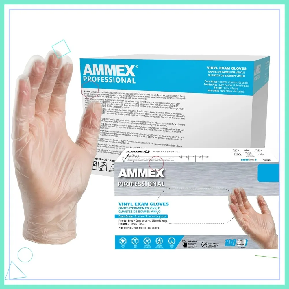 Disposable Latex-Free Clear Vinyl Powder-Free Exam Grade 3 Mil Gloves for Medical, Cleaning & Food Service, Medium Case of 1000
Disposable Latex-Free Clear Vinyl Powder-Free Exam Grade 3 Mil Gloves for Medical, Cleaning & Food Service, Medium Case of 1000