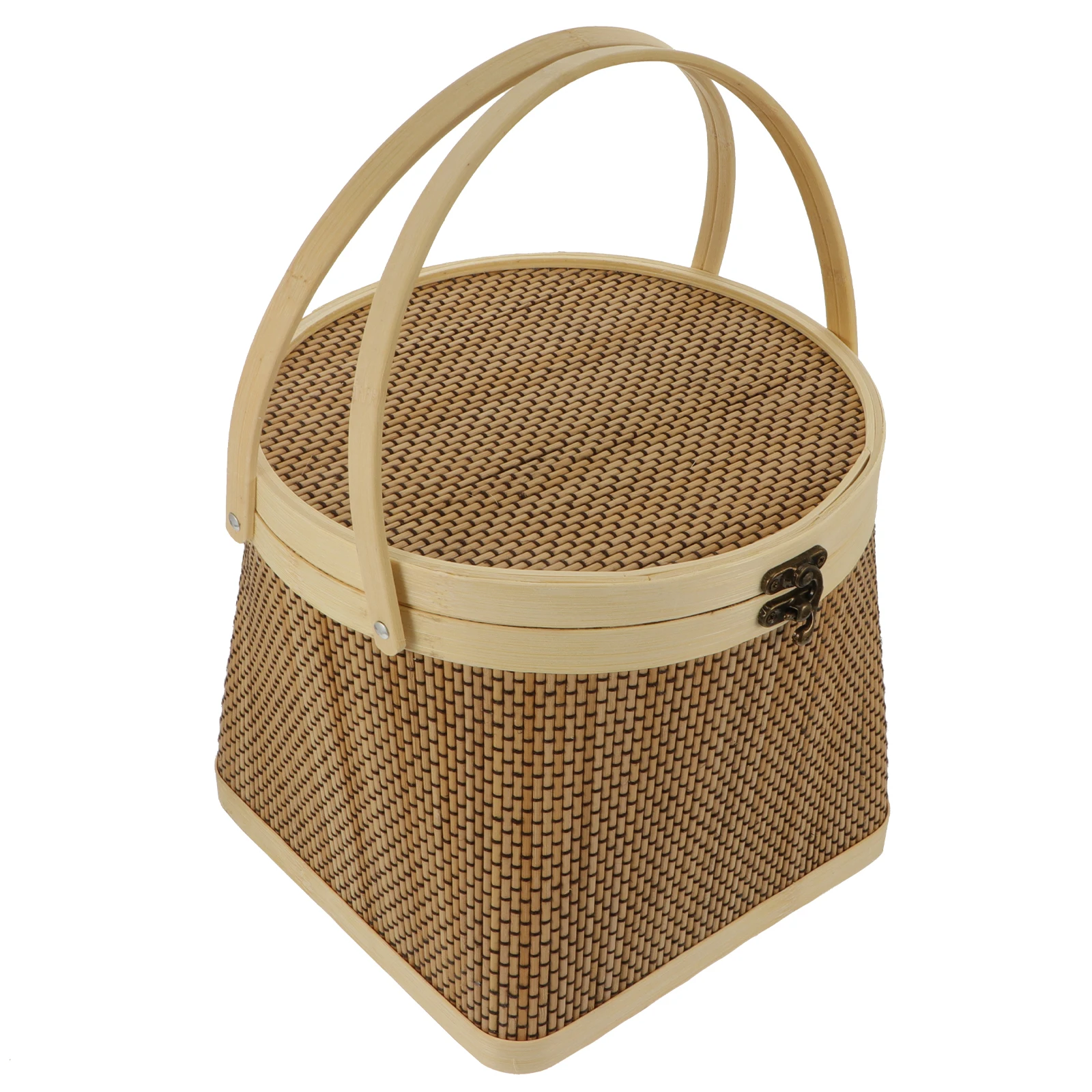 Bamboo Storage Basket Picnic Bread Lid Organizer Candy Fruit Woven Baskets Durable Portable Lock Design Suitable Bedroom
Bamboo Storage Basket Picnic Bread Lid Organizer Candy Fruit Woven Baskets Durable Portable Lock Design Suitable Bedroom