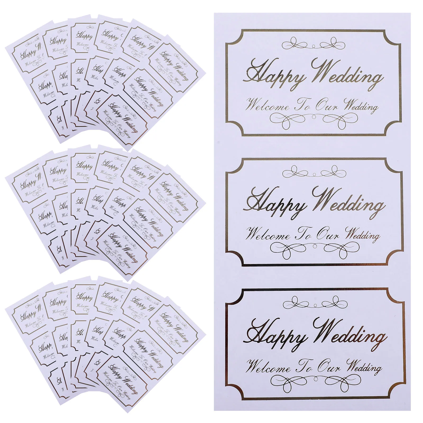 20 Sheets Happy Wedding Stickers Father's Day Envelope Bronzing Letter for Cards
20 Sheets Happy Wedding Stickers Father's Day Envelope Bronzing Letter for Cards