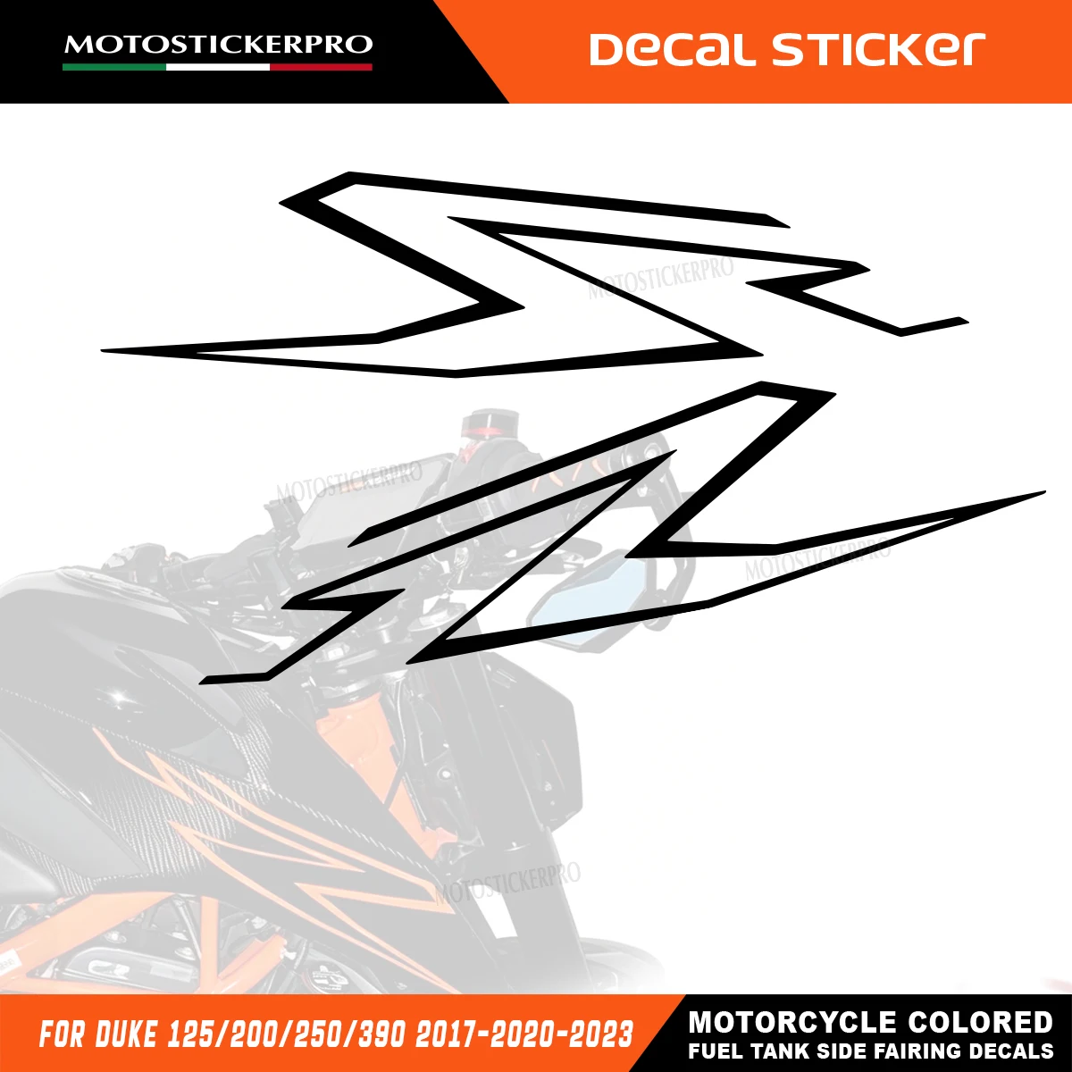 Fuel Tank Side Fairing Sticker 390 Line Decal Motorcycle Side Deflector Sticker for Duke 125/200/250/390 2017–2020-2023
Fuel Tank Side Fairing Sticker 390 Line Decal Motorcycle Side Deflector Sticker for Duke 125/200/250/390 2017–2020-2023