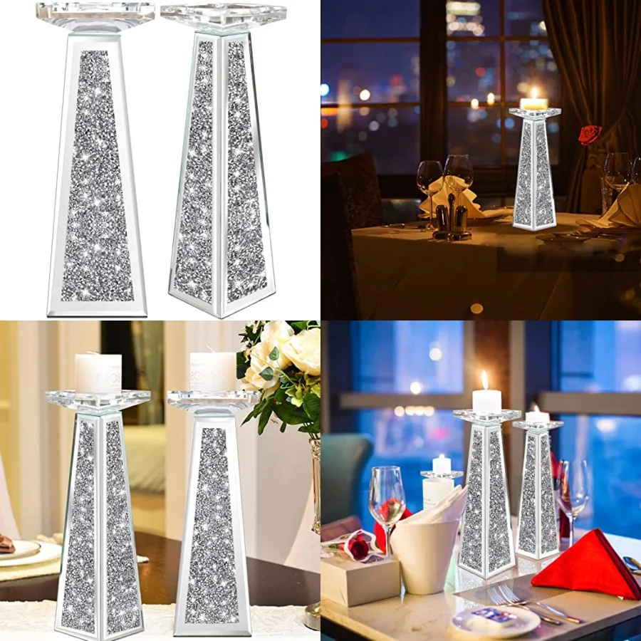 2 Pcs Candlestick Holders for Holdg Pillar Candles, Crushed Candle Holders Set Decor for Dng Room, Glass Votive Candle Holders
2 Pcs Candlestick Holders for Holdg Pillar Candles, Crushed Candle Holders Set Decor for Dng Room, Glass Votive Candle Holders