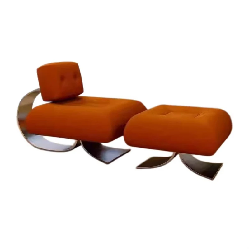 Hotel and villa light luxury single sofa, art-type irregular metal fishtail lazy lounge chair, suitable for living room
Hotel and villa light luxury single sofa, art-type irregular metal fishtail lazy lounge chair, suitable for living room