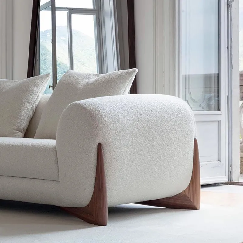 Modern simple log combination sofa small apartment living room lamb wool hotel
Modern simple log combination sofa small apartment living room lamb wool hotel