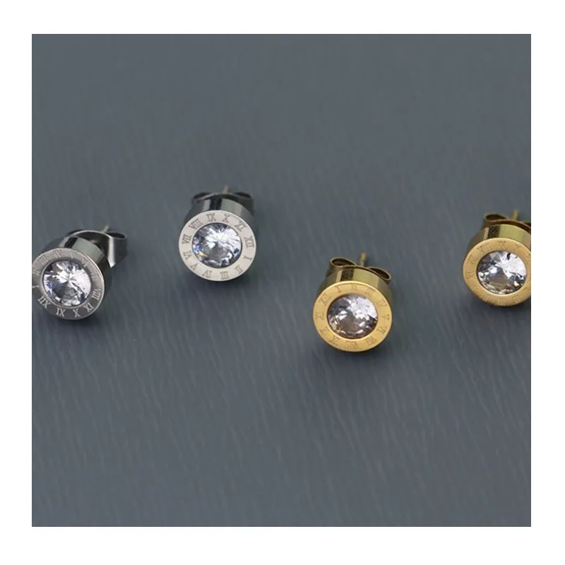 Roman Digital Zircon Stud Earrings Female Niche Design Sense Titanium Steel Stud Earrings Stall Gold Simple Earrings
Roman Digital Zircon Stud Earrings Female Niche Design Sense Titanium Steel Stud Earrings Stall Gold Simple Earrings