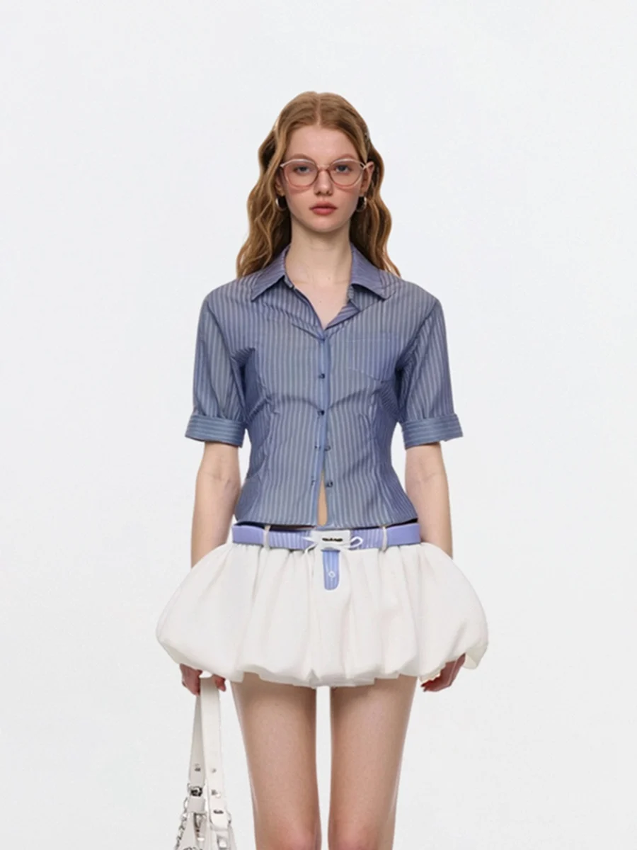 AHMI Color Blo irt Women's Slim Fit ort Sve Summer New Sle Commute Slimming Striped Top Breathable Cotton
AHMI Color Blo irt Women's Slim Fit ort Sve Summer New Sle Commute Slimming Striped Top Breathable Cotton