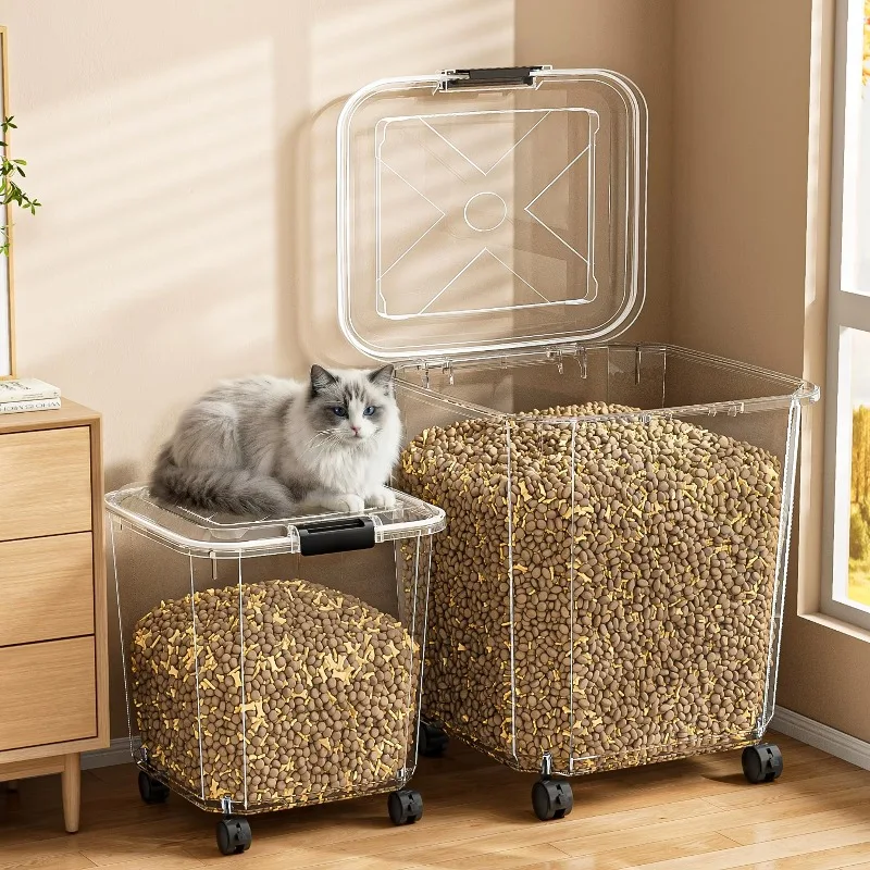 Cat & Dog Food Storage Bucket PP Airtight Moisture Proof Rectangle Container Large Capacity Pet Supplies
Cat & Dog Food Storage Bucket PP Airtight Moisture Proof Rectangle Container Large Capacity Pet Supplies