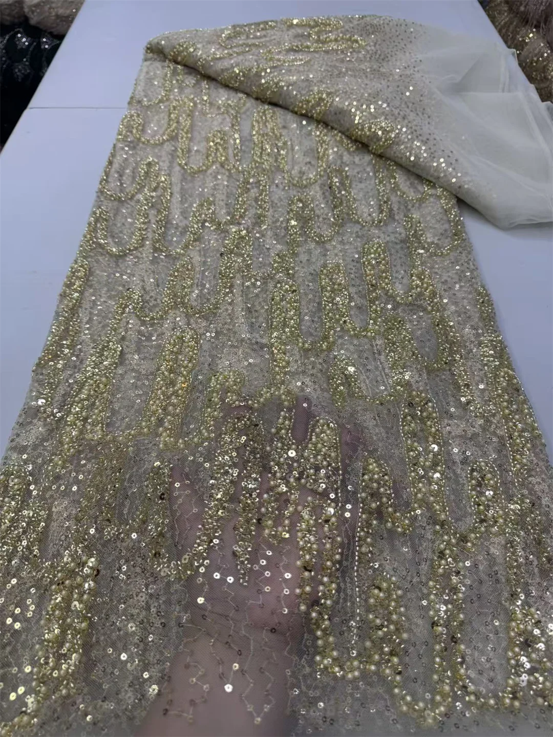 2026 African High Quality Lace Fabric Latest French Net Sequin Fabric Sewing Embroidered Lace in Tulle Nigeria Fabric
2026 African High Quality Lace Fabric Latest French Net Sequin Fabric Sewing Embroidered Lace in Tulle Nigeria Fabric