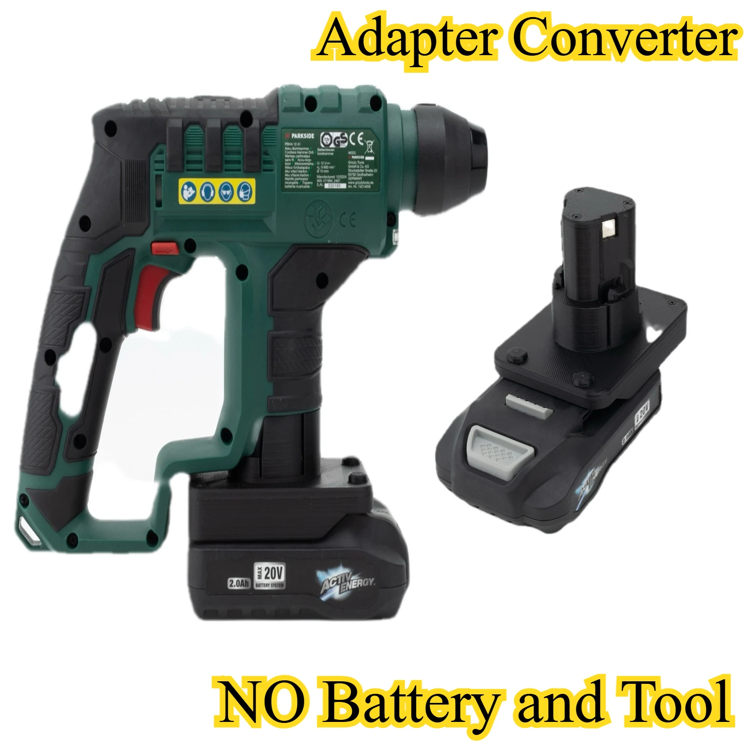 Портативный беспроводной адаптер для аккумуляторов FERREX 20V, преобразующий их в инструменты серии PARKSIDE X12V (батарея в комплект не входит)
Портативный беспроводной адаптер для аккумуляторов FERREX 20V, преобразующий их в инструменты серии PARKSIDE X12V (батарея в комплект не входит)