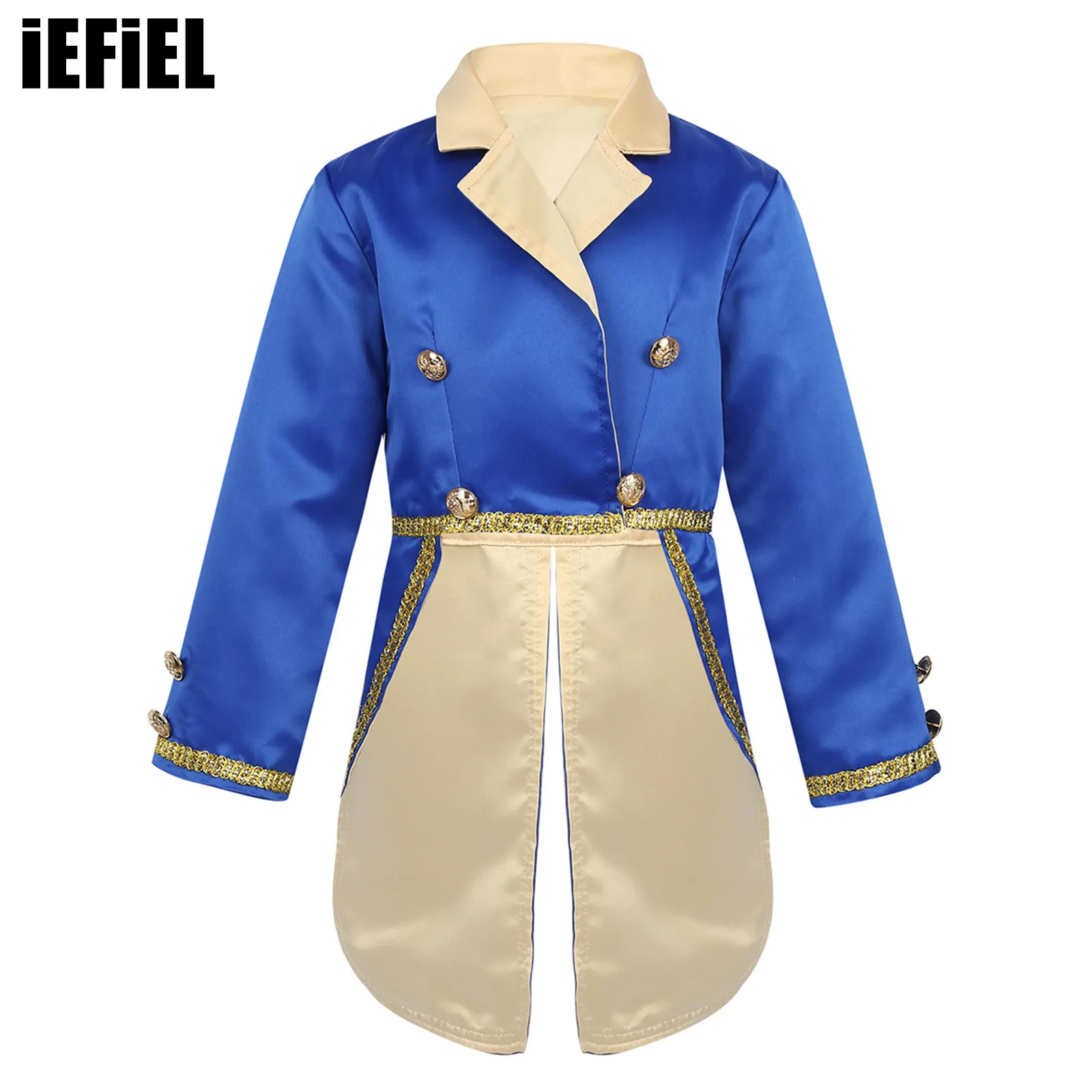 Kids Boys Prince Costume Long Sleeves Turn-Down Collar Tuxedo Jacket Tailcoat for Halloween Cosplay Party 
Kids Boys Prince Costume Long Sleeves Turn-Down Collar Tuxedo Jacket Tailcoat for Halloween Cosplay Party