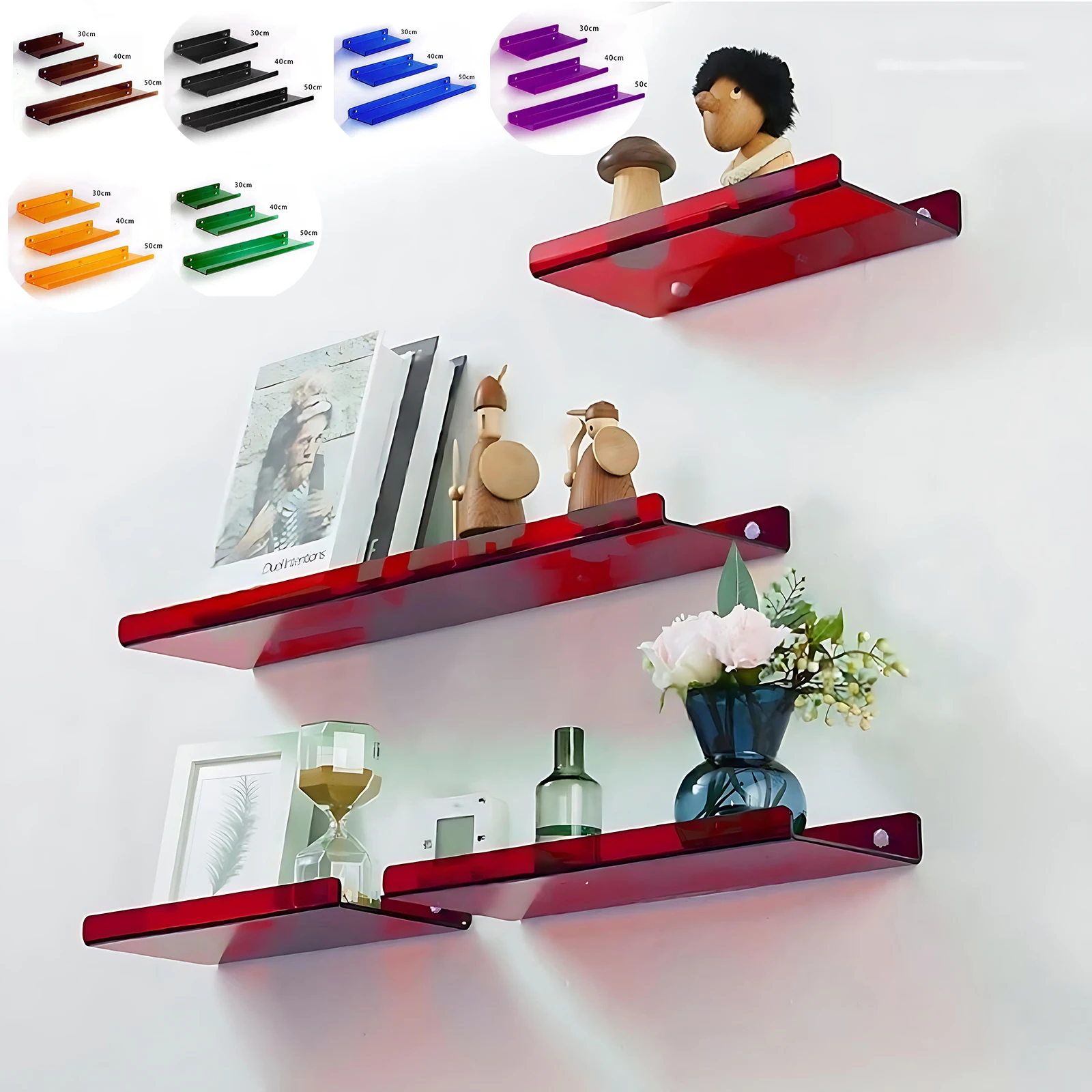 Acrylic Shelf for Wall Storage,Floating Bookshelves for Kids,Display Shelf Organizer for Bathroom,Bedroom,Living Room,Kitchen
Acrylic Shelf for Wall Storage,Floating Bookshelves for Kids,Display Shelf Organizer for Bathroom,Bedroom,Living Room,Kitchen