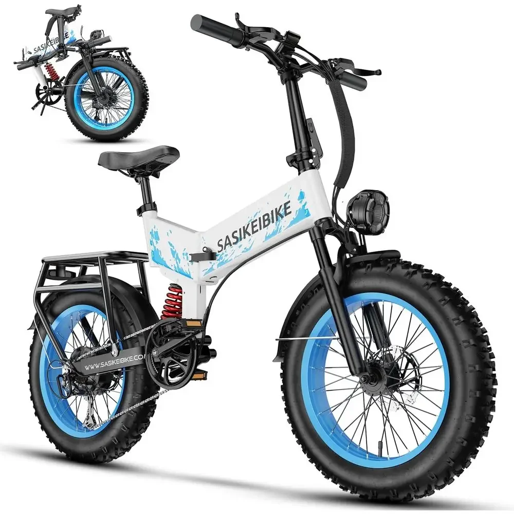 52V 20Ah Removable Battery Electric Bike, 70 Miles Range, 20 x 4.0 Tires, Dual Suspension for Adults
52V 20Ah Removable Battery Electric Bike, 70 Miles Range, 20 x 4.0 Tires, Dual Suspension for Adults