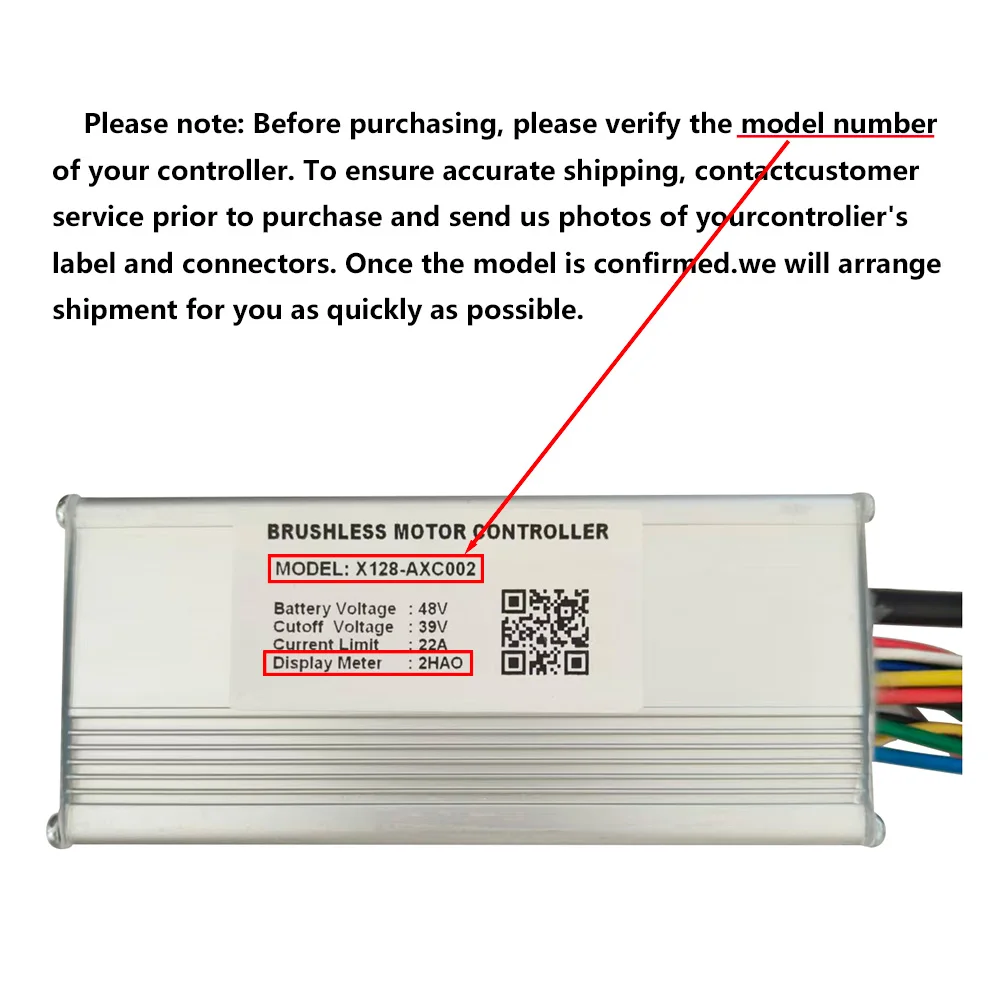Brushless Motor Controller X128-AXC002 48V 22A Electric Bicycle Scooter Speed Controller Suitable for 2HAO Protocol Display
Brushless Motor Controller X128-AXC002 48V 22A Electric Bicycle Scooter Speed Controller Suitable for 2HAO Protocol Display