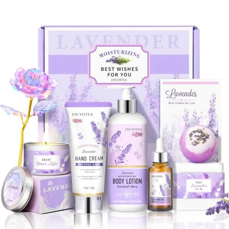 Spa Bath and Body Gift Set - Relaxing Self Care Baskets for Women - Birthday Gifts for Her, Sister, Mom, Wife
Spa Bath and Body Gift Set - Relaxing Self Care Baskets for Women - Birthday Gifts for Her, Sister, Mom, Wife