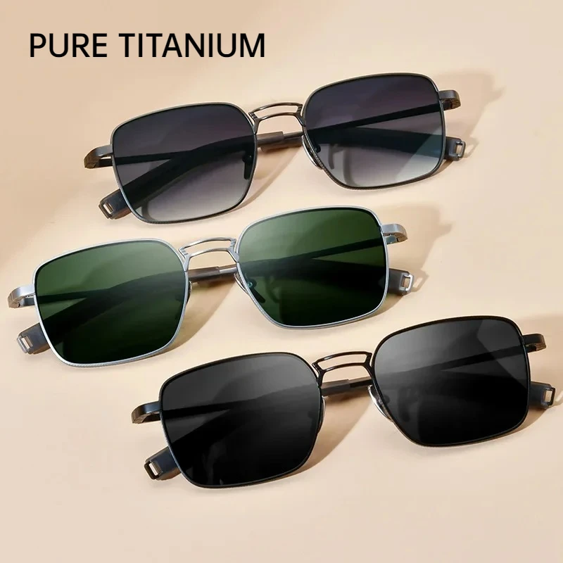 Японские ретро-поляризационные солнцезащитные очки в оправе из чистого титана для вождения, мужские дизайнерские классические квадратные солнцезащитные очки с антибликовым покрытием для рыбалки
Японские ретро-поляризационные солнцезащитные очки в оправе из чистого титана для вождения, мужские дизайнерские классические квадратные солнцезащитные очки с антибликовым покрытием для рыбалки