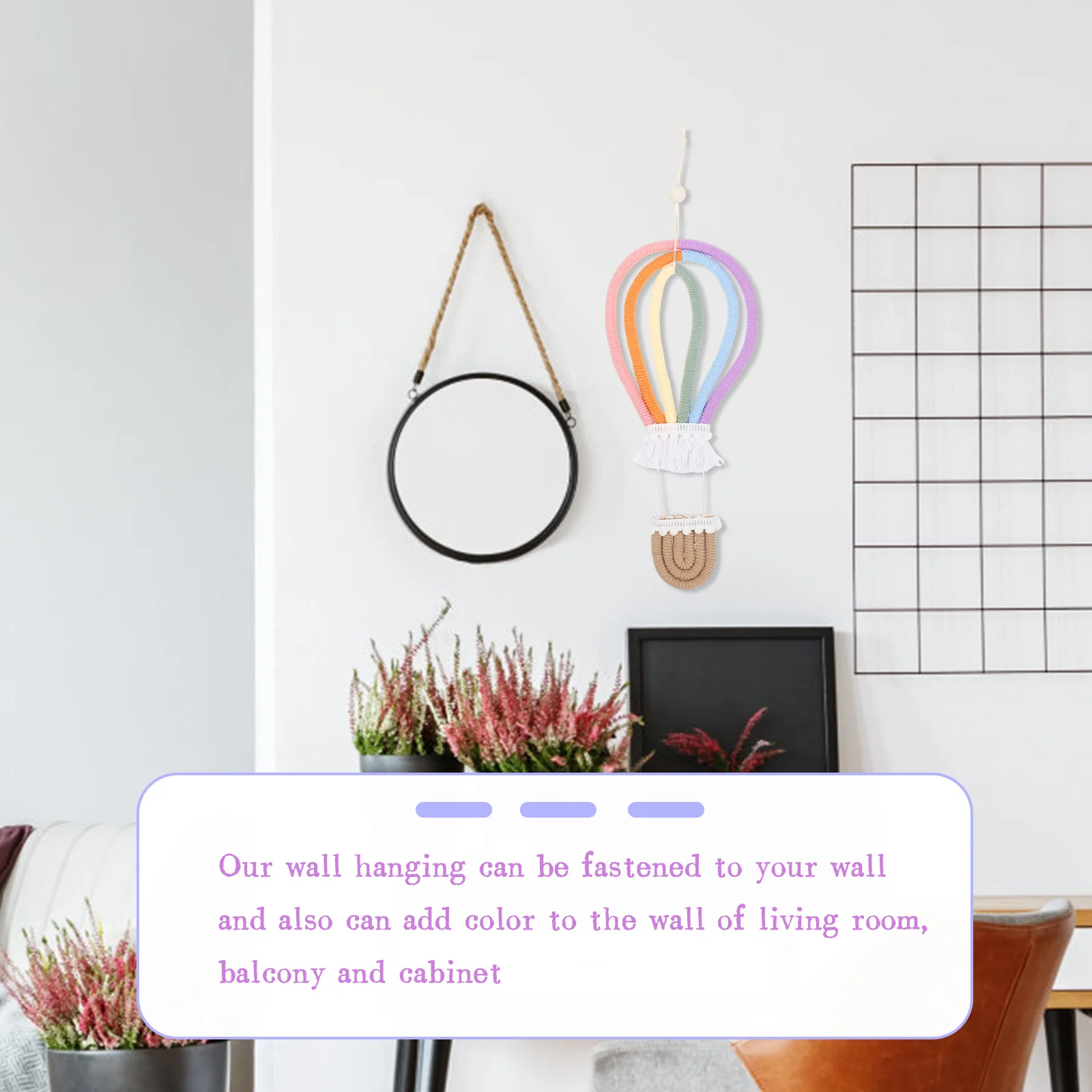Rainbow Hanging Wall Arts Hot Air Balloon Decor Woven Nordic Crafts Adorn naments Baby Room Decorations Living Balcony Garden
Rainbow Hanging Wall Arts Hot Air Balloon Decor Woven Nordic Crafts Adorn naments Baby Room Decorations Living Balcony Garden