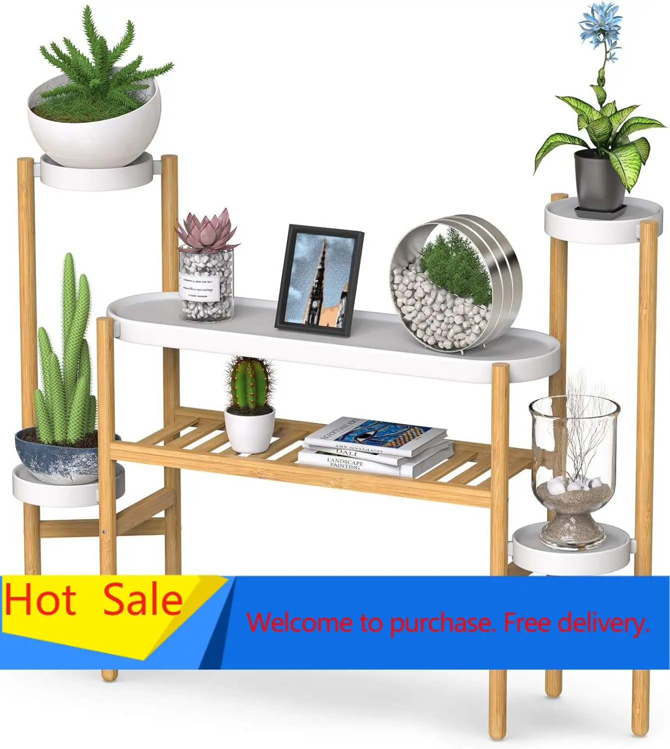 Bamboo Plant Stands Indoor, 3 Tier Tall Corner Plant Stand Holder & Plant Display Rack for Garden Outdoor (3-2 Tier)
Bamboo Plant Stands Indoor, 3 Tier Tall Corner Plant Stand Holder & Plant Display Rack for Garden Outdoor (3-2 Tier)