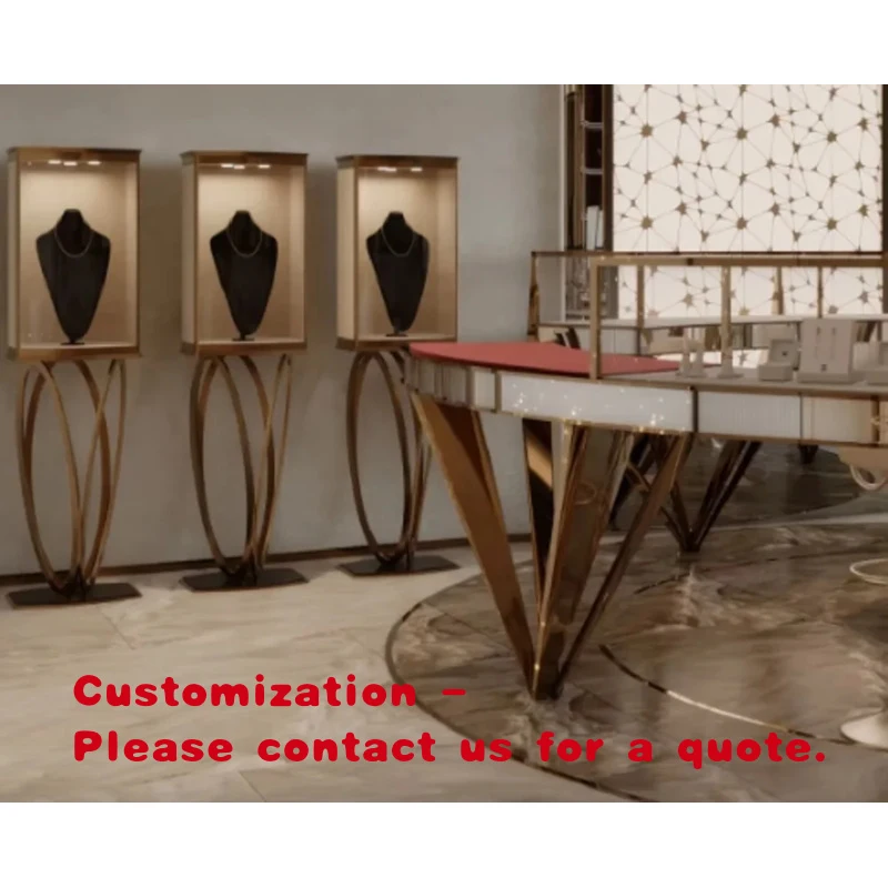 custom.Luxury Gilded Jewelry Display High End Custom Jewelry Showcase with Gold Frame Curved Design LED Lighting Jewelr
custom.Luxury Gilded Jewelry Display High End Custom Jewelry Showcase with Gold Frame Curved Design LED Lighting Jewelr