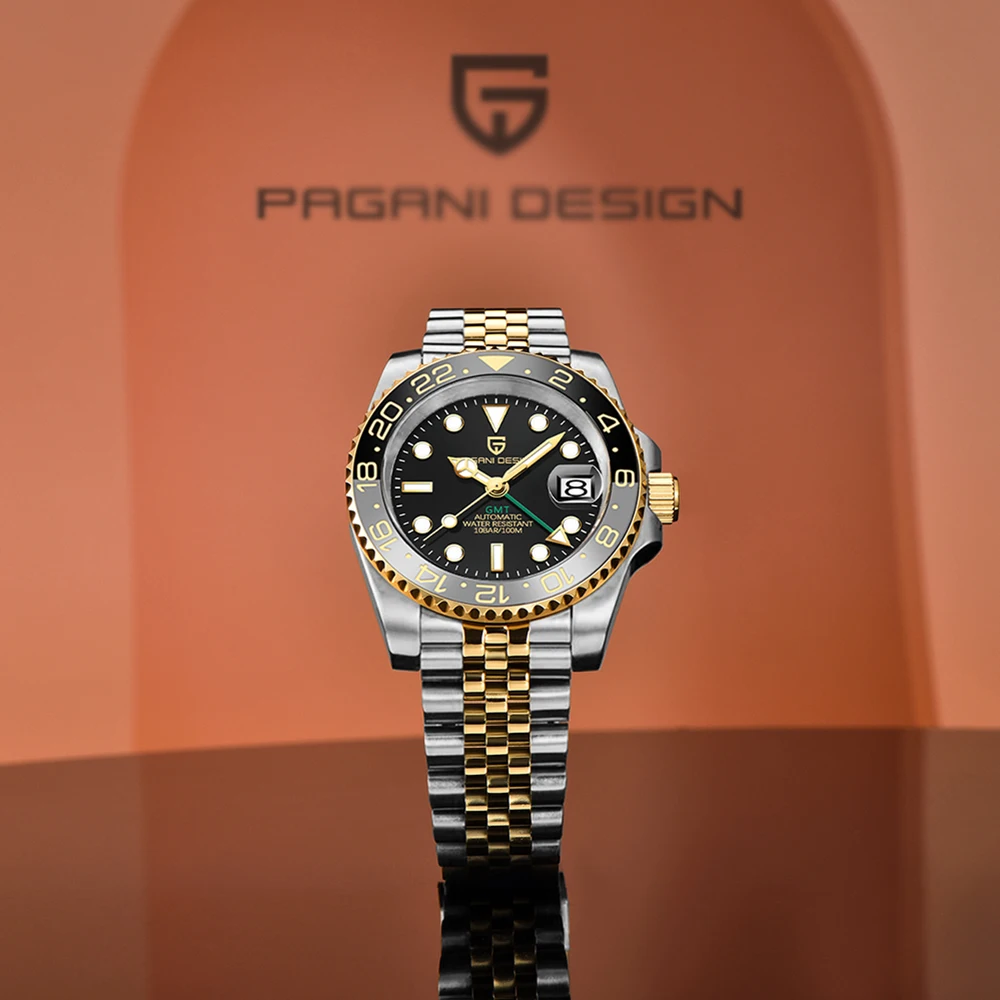 Новые часы PAGANI DESIGN 2025 года: золотые, роскошные, спортивные, с функцией GMT, механические, водонепроницаемые, автоматические, с люминесцентным циферблатом и сапфировым стеклом, для мужчин.
Новые часы PAGANI DESIGN 2025 года: золотые, роскошные, спортивные, с функцией GMT, механические, водонепроницаемые, автоматические, с люминесцентным циферблатом и сапфировым стеклом, для мужчин.
