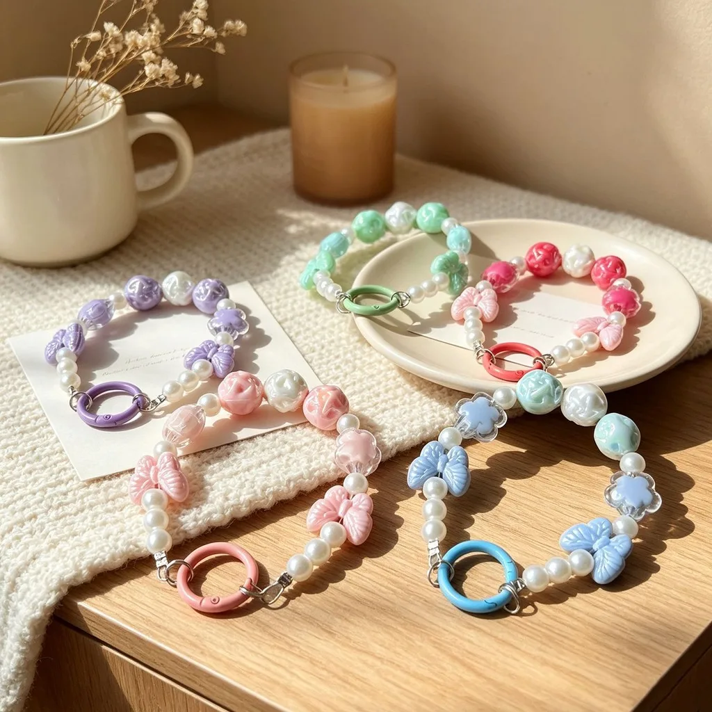 Butterfly Beaded Keychain Chain, Acrylic Dopamine Candy Color Pendant for Phone Case Bag Key Decoration Accessories
Butterfly Beaded Keychain Chain, Acrylic Dopamine Candy Color Pendant for Phone Case Bag Key Decoration Accessories