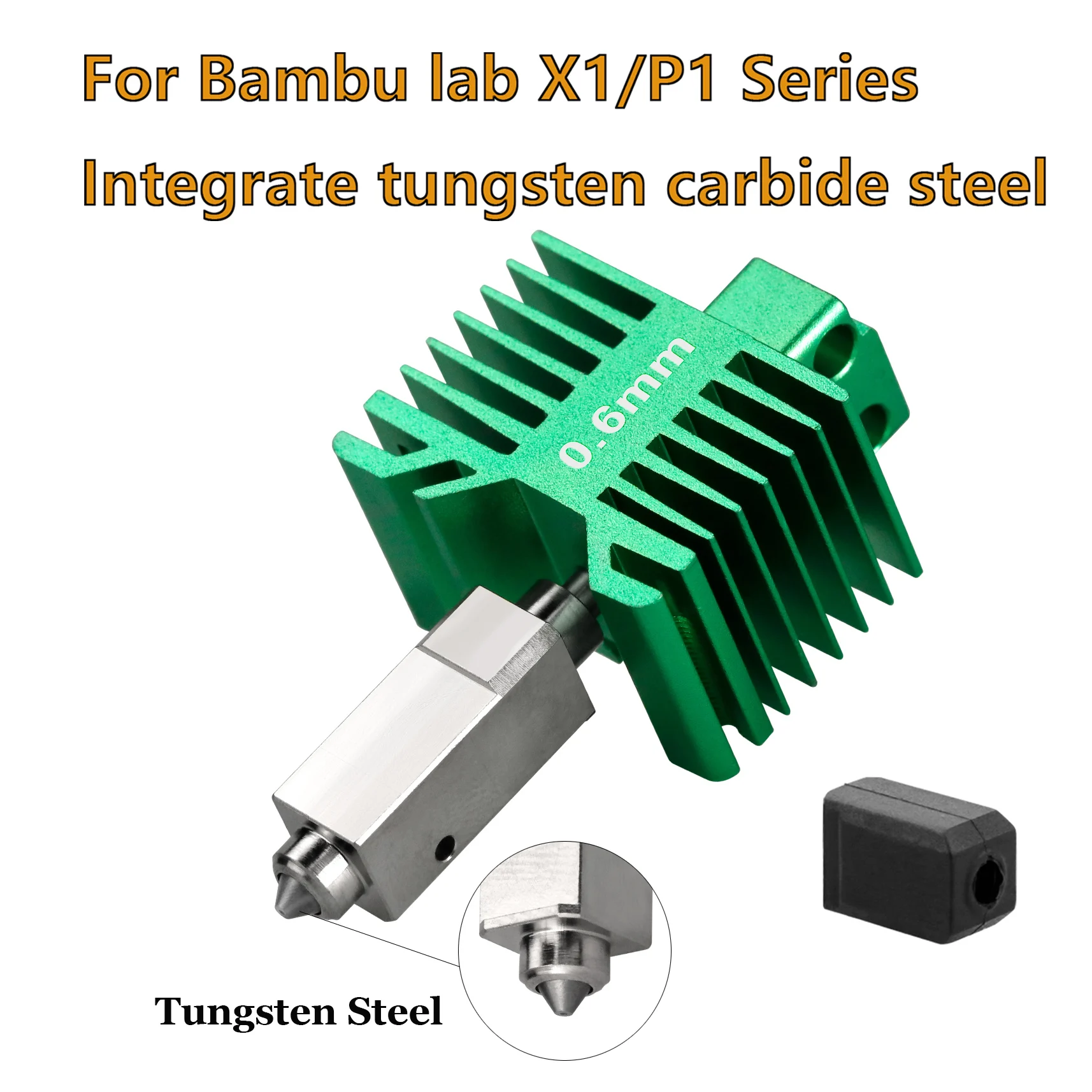 Комплект хотэнда для Bambu Lab X1/X1C/P1P/P1S: цельное сопло из карбида вольфрама для 3D-принтера, запасные части
Комплект хотэнда для Bambu Lab X1/X1C/P1P/P1S: цельное сопло из карбида вольфрама для 3D-принтера, запасные части