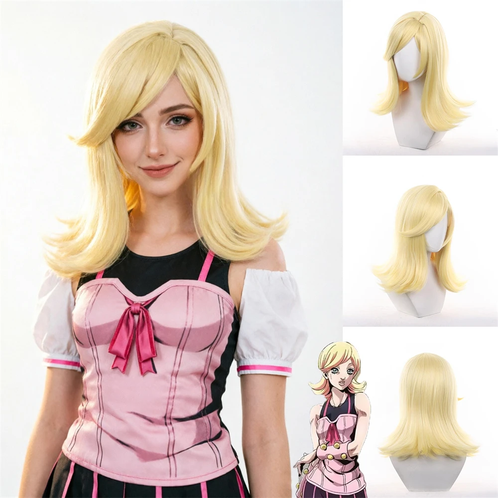 Anime JOJO Lucy Steel Cosplay Wig Women 45CM Blonde Heat Resistant Synthetic Peluca For Halloween Carnival Prop
Anime JOJO Lucy Steel Cosplay Wig Women 45CM Blonde Heat Resistant Synthetic Peluca For Halloween Carnival Prop