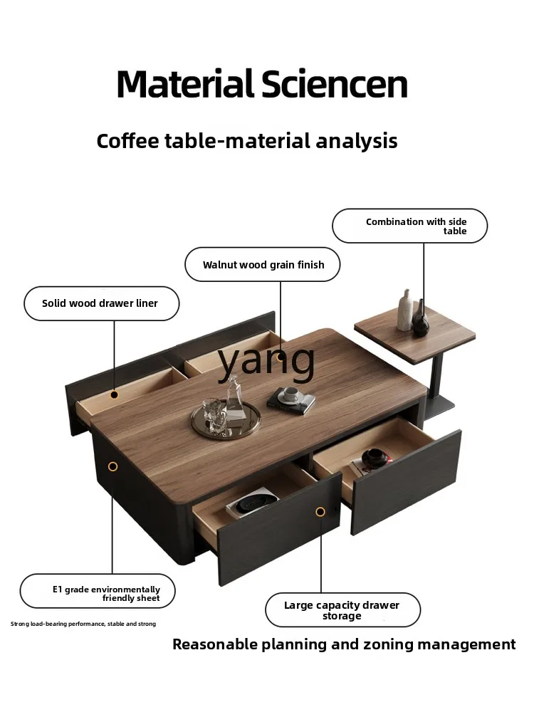 TGF Italian minimalist coffee table living room household small apartment tea table with storage side table
TGF Italian minimalist coffee table living room household small apartment tea table with storage side table