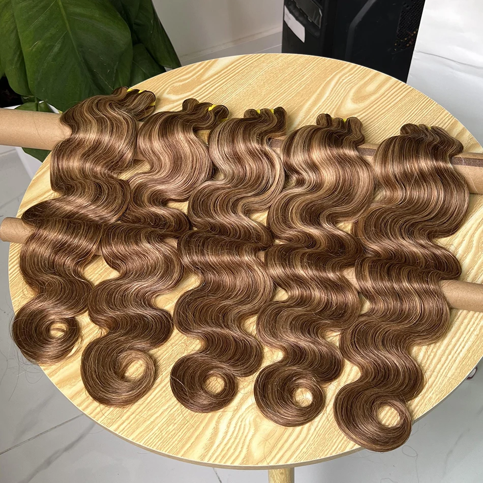 Yiwigs Body Wave 12A Grade #4/27 Highlight Ombre Colored 100% Raw Human Hair Bundles 10-24 inches Brown Hair Weave Extensions
Yiwigs Body Wave 12A Grade #4/27 Highlight Ombre Colored 100% Raw Human Hair Bundles 10-24 inches Brown Hair Weave Extensions