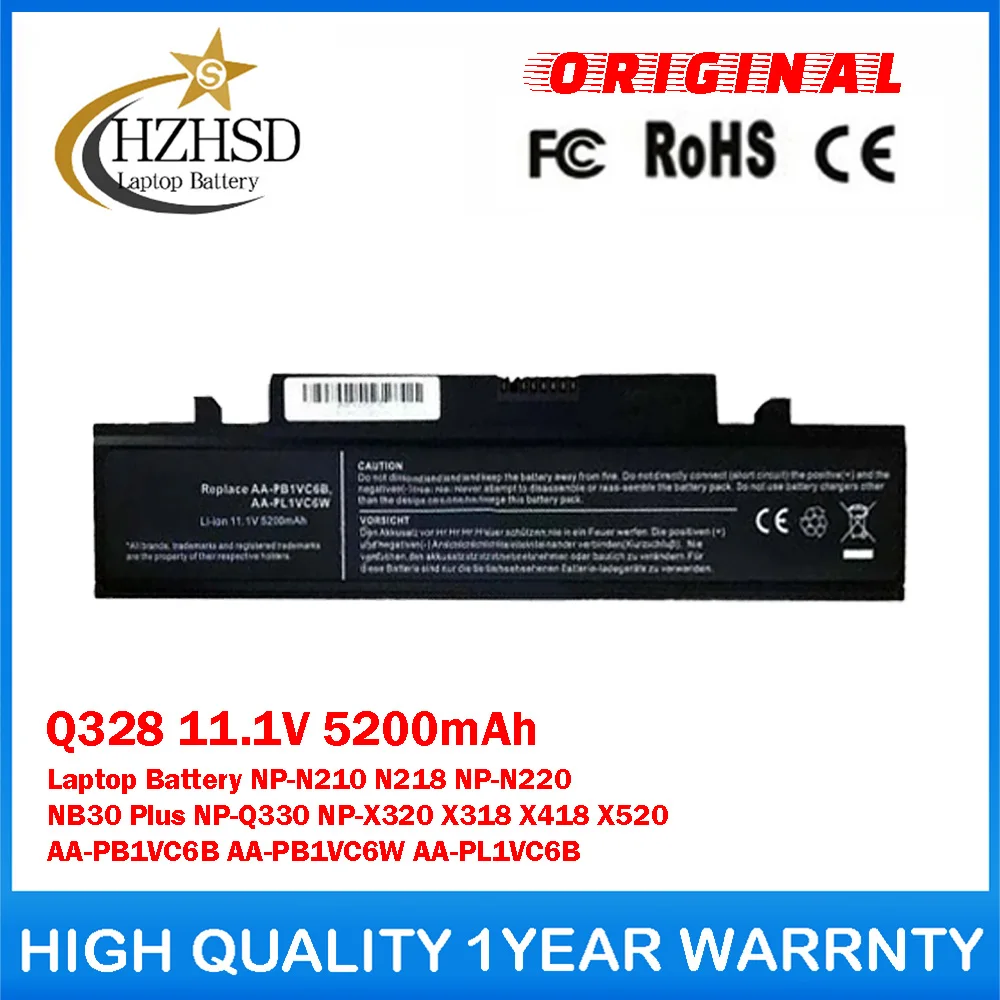Q328 11.1V 5200mAh Genuine Original Laptop Battery For Samsung NP-N210 N218 NP-N220 NB30 Plus NP-Q330/-X320 X318 X418 AA-PB1VC6B
Q328 11.1V 5200mAh Genuine Original Laptop Battery For Samsung NP-N210 N218 NP-N220 NB30 Plus NP-Q330/-X320 X318 X418 AA-PB1VC6B