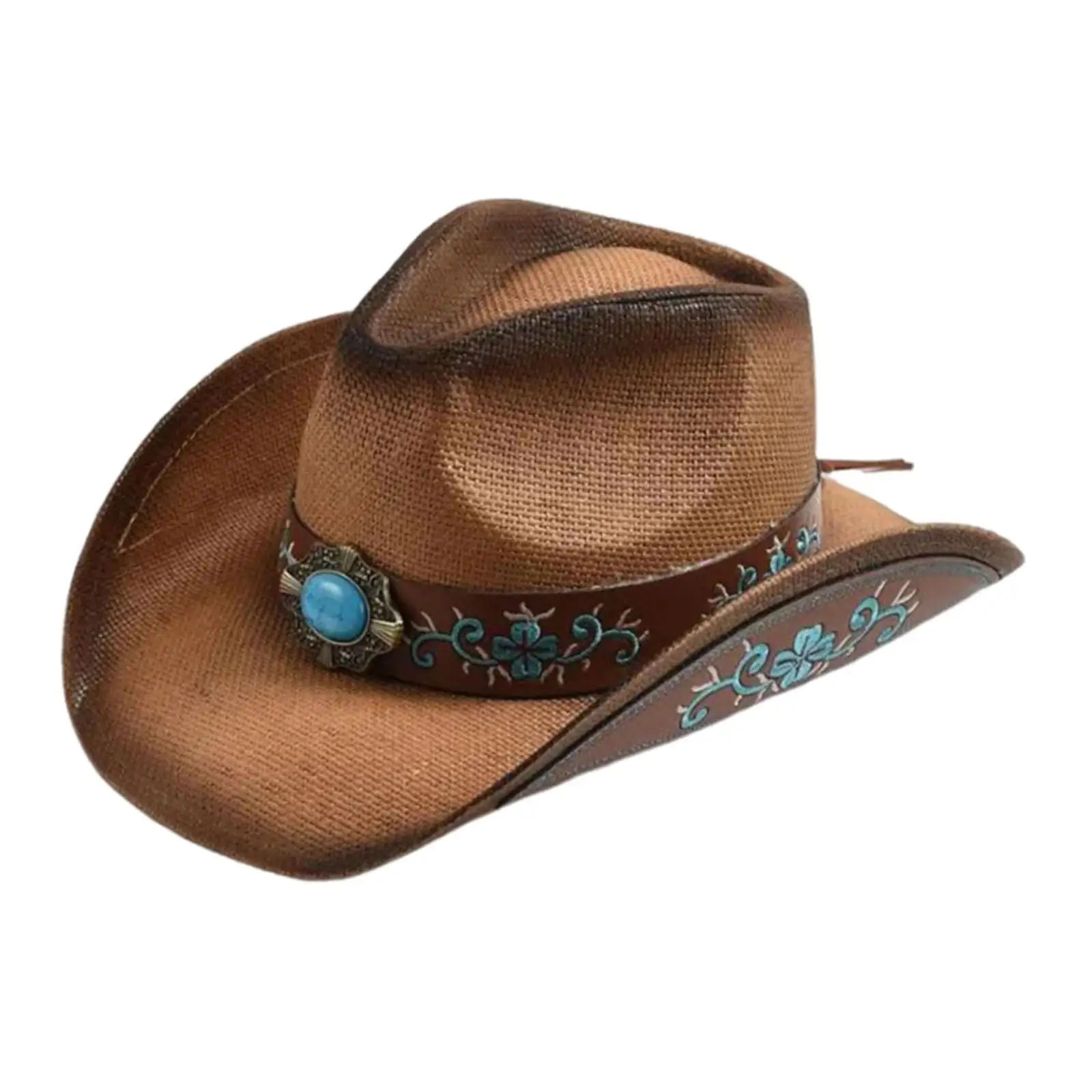 Western Cowboy Hat Trendy Wide Brim Hat Sun Protection Hat Jazz Hat with Chin Strap for Beach Halloween Carnival Holiday Travel
Western Cowboy Hat Trendy Wide Brim Hat Sun Protection Hat Jazz Hat with Chin Strap for Beach Halloween Carnival Holiday Travel