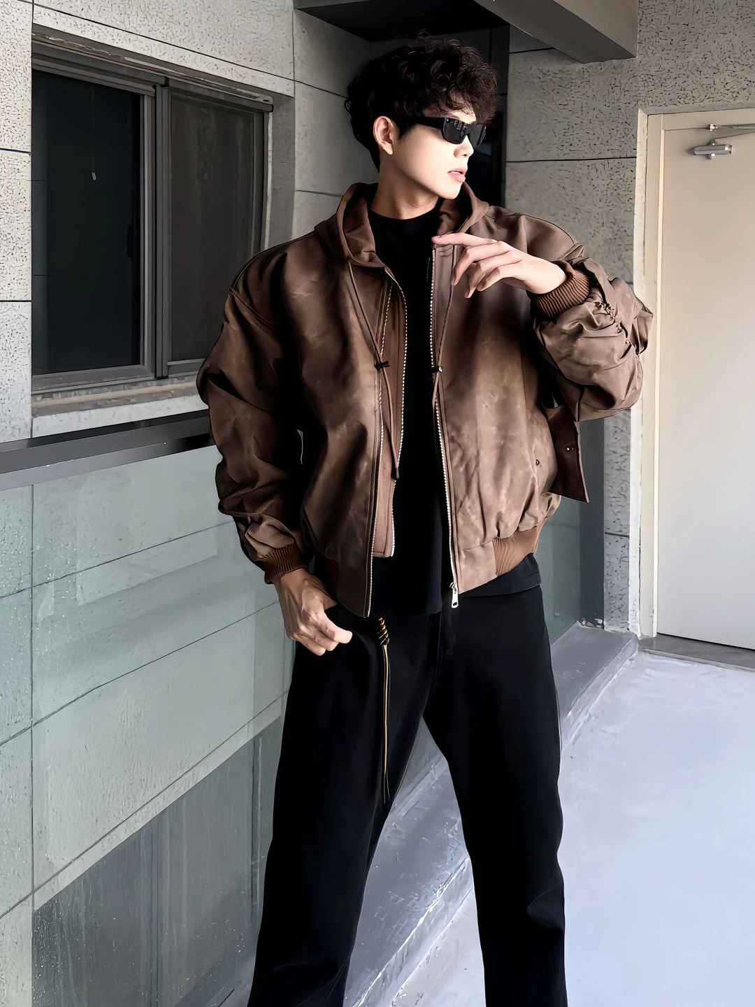 Caramel-Colored Hooded Jaet Men's Autumn Winter High-End Feeling Cool k Patterned Bomber Jaet Loose Fit Zipper Decoration
Caramel-Colored Hooded Jaet Men's Autumn Winter High-End Feeling Cool k Patterned Bomber Jaet Loose Fit Zipper Decoration