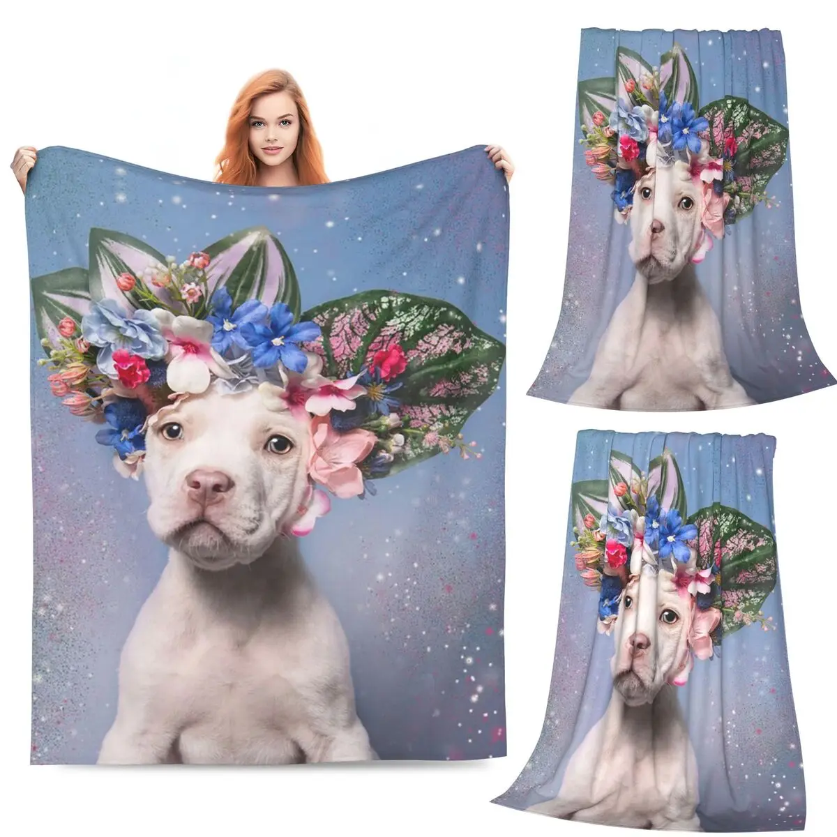 Pit Bull Flower Power Apollo Blanket Soft Warm Flannel Throw Blanket Bedding for Bed Living room Picnic Travel Home Couch
Pit Bull Flower Power Apollo Blanket Soft Warm Flannel Throw Blanket Bedding for Bed Living room Picnic Travel Home Couch